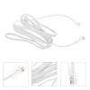 KONTONTY 2pcs Rj11 to Rj45 Adapter Cable Telephone to Ethernet Cord Converter White 4-core 1.7cm for Landline Phone Extension and Fax Machine Connection view 3