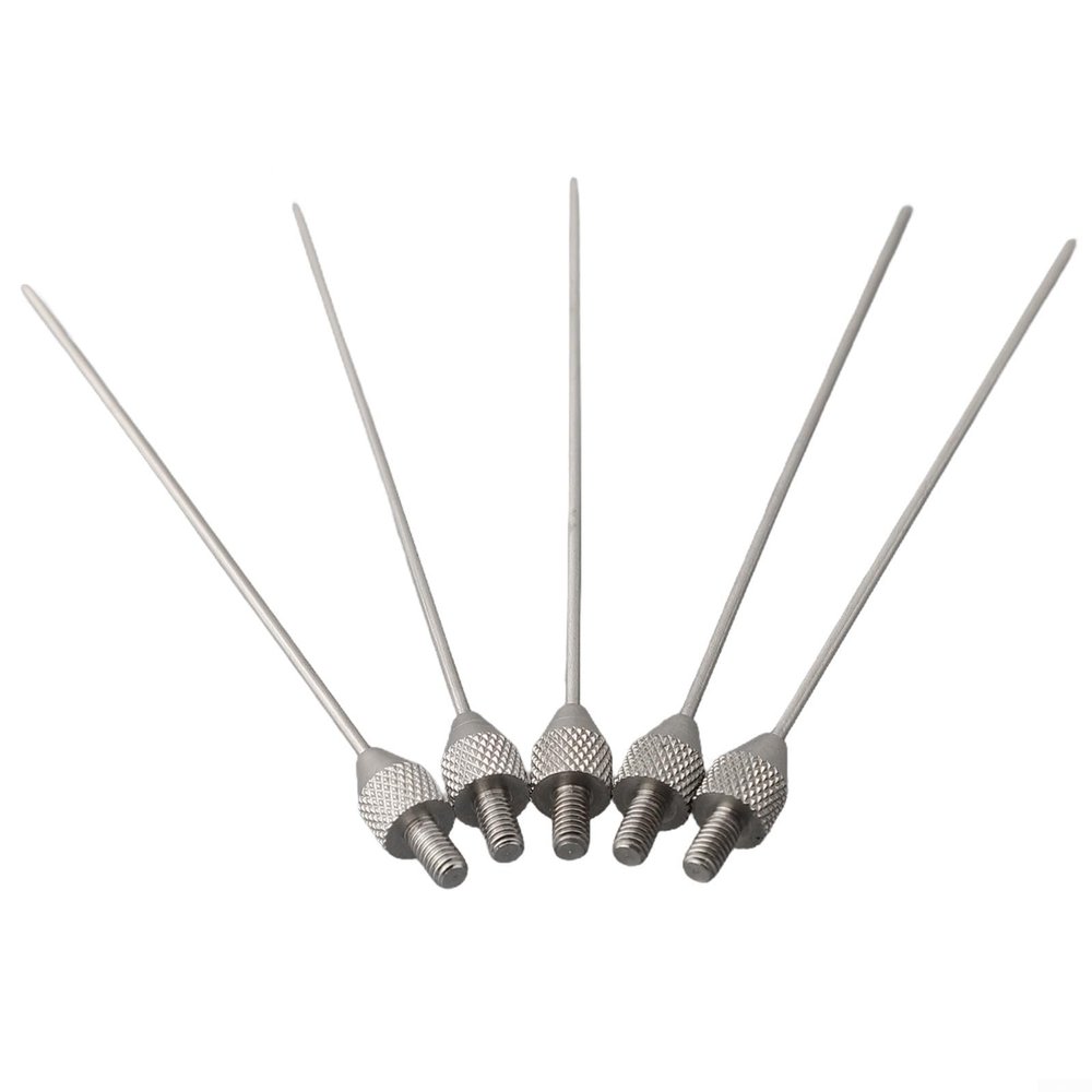 oints for Dial Indicator, M2.5 Thread Shank Probe Tips, 50mm Long Tip Stainless Steel Depth Gauge Accessories for Hole and Groove Measurement, 5 Pack