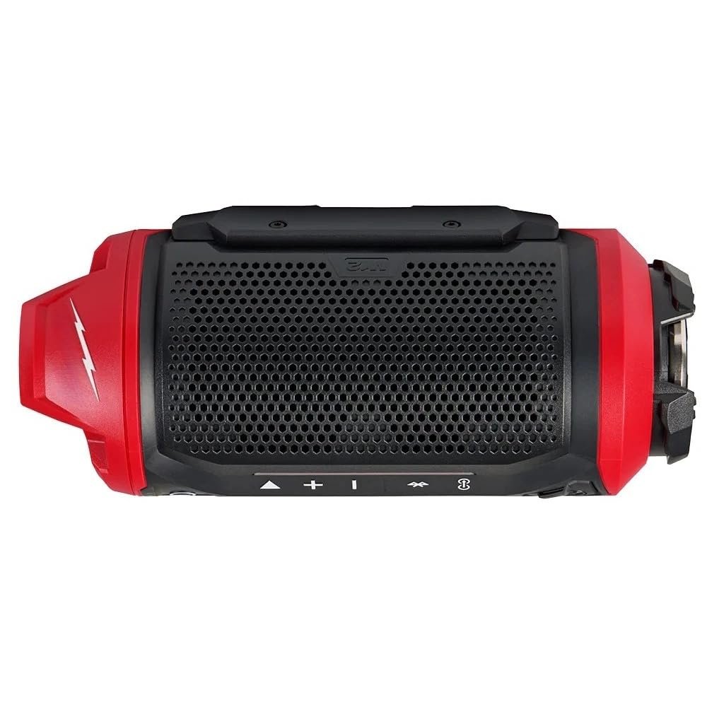 2955-20 for Milwaukee M12 12V PACKOUT Cordless Bluetooth Jobsite Speaker Length 3.9 in Width 4.1 in Height 9.8 in - Red