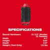 2955-20 for Milwaukee M12 12V PACKOUT Cordless Bluetooth Jobsite Speaker Length 3.9 in Width 4.1 in Height 9.8 in - Red view 4