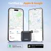 DERAX Bluetooth Tracker 4 Pack - USB-C Rechargeable Tracker Tag Compatible with Find My Device, Works with iOS and Android, Anti Lost Item Finder for Keys Wallet Luggage Backpack, Black view 2