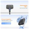 DERAX Bluetooth Tracker 4 Pack - USB-C Rechargeable Tracker Tag Compatible with Find My Device, Works with iOS and Android, Anti Lost Item Finder for Keys Wallet Luggage Backpack, Black view 3