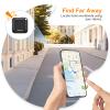 DERAX Bluetooth Tracker 4 Pack - USB-C Rechargeable Tracker Tag Compatible with Find My Device, Works with iOS and Android, Anti Lost Item Finder for Keys Wallet Luggage Backpack, Black view 4