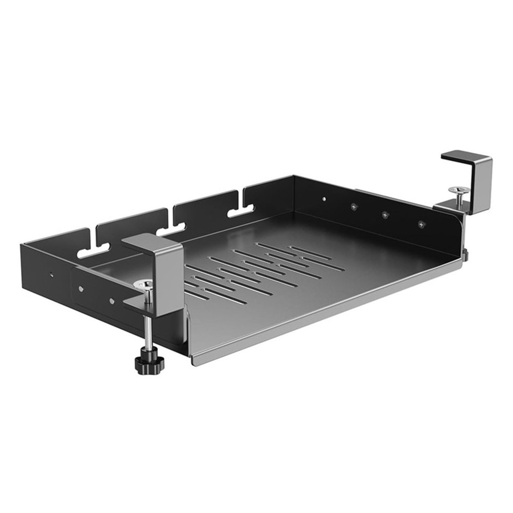 No Drill Under Desk Laptop Mount Metal Storage Tray With Cable Management Space Saving Multipurpose Household Hanging Organizer