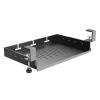 No Drill Under Desk Laptop Mount Metal Storage Tray With Cable Management Space Saving Multipurpose Household Hanging Organizer view 1