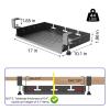 No Drill Under Desk Laptop Mount Metal Storage Tray With Cable Management Space Saving Multipurpose Household Hanging Organizer view 2