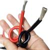 ACFFVBW Coiled Extension Cord, 100cm Heat Soft Cable 8AWG High Temperature Cold Silicone Wire Red Black Blue Color Soil Electronics(Blue with Terminal) view 2