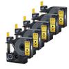 5Pcs Black On Label Tape 12mmx7m Compatible with D1 45023 LabelPoint 100 350 Printers view 3