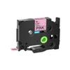 12mm Satin Ribbon Non-Laminated Tape Compatible with TZ TZe-R234 RW34 RE34 Ribbon for PT-H100L GL-H100 Maker(Black on Pink) view 1