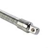 Flexible Socket Extension Rod Adapter 1/4 Inch 3/8 Inch 1/2 Inch, 90 Degree Bend Spring Shaft for Tight Spaces, Compatible with Ratchet Wrench(3/8 inch) view 1