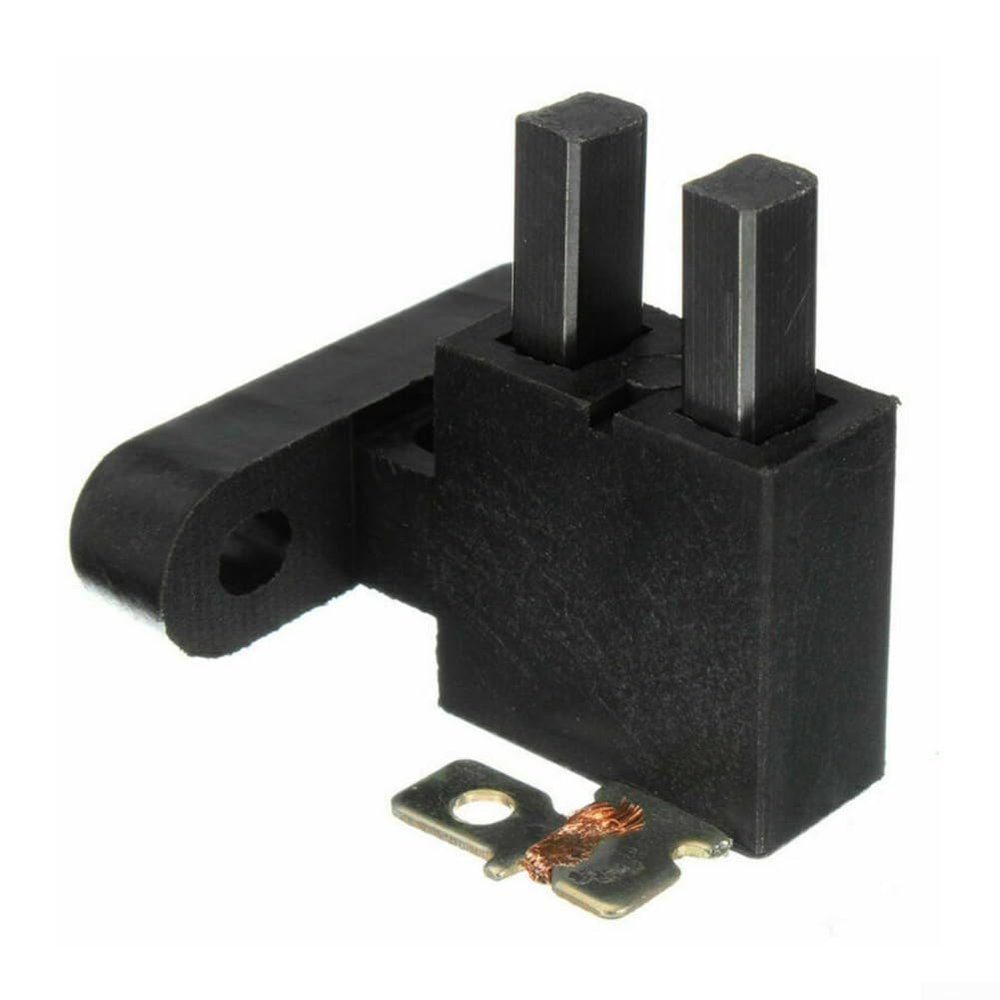 Carbon Brush Assembly for 2KW-7KW Generators, 1/4" x 3/16" Carbon Rod, 2 Single Blade Connectors, Replacement Part for Generator Head