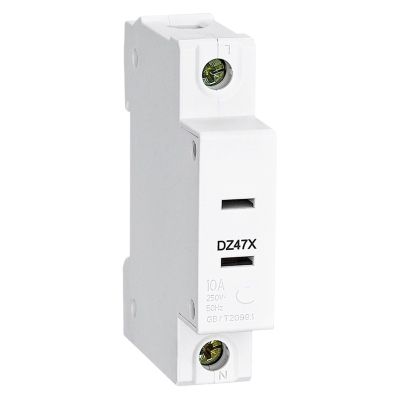 1PCS 2-Pole DZ47X Rail Type Two Plug 10A Distribution Box Strong Power AC30 Modular Track Socket