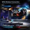 4K 1080P Smart Projector Wireless Streaming with WiFi 6, and Bluetooth 5.3, Auto Keystone Correction, Full HD Outdoor Movie Projector for Gaming, Sports, and Home Entertainment -Gray view 3