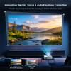 4K 1080P Smart Projector Wireless Streaming with WiFi 6, and Bluetooth 5.3, Auto Keystone Correction, Full HD Outdoor Movie Projector for Gaming, Sports, and Home Entertainment -Gray view 4