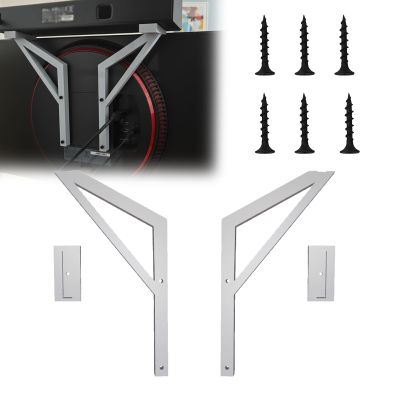Mount for VESA Soundbar Bracket Desktop Space Saver Compatible Monitors, Adjustable Behind Monitor Speaker Mount with Modular Top Support
