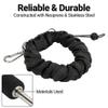 QWUUYEC Diving Camera Lanyard Stainless Steel Spring Coiled, Neoprene, Orange - Durable Material, Quick Release Buckle, Ideal for Underwater Diving and Snorkeling (Black) view 2