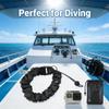 QWUUYEC Diving Camera Lanyard Stainless Steel Spring Coiled, Neoprene, Orange - Durable Material, Quick Release Buckle, Ideal for Underwater Diving and Snorkeling (Black) view 4