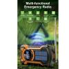 banapoy Hand Crank Emergency Radio, Solar Powered Portable Power Bank, FM, AM, WB NOAA Weather Radio, LED Flashlight, SOS Alarm, for Indoor Outdoor Emergency view 2