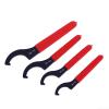 C Hook Wrench for 38-42mm Round Nut, Carbon Steel Collet Chuck Tool with Red Non-Slip Handle, Water Meter Cover Spanner for Machinery Maintenance(C55-62mm) view 3