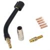 Welding Torch Gooseneck Kit 15AK Swan Neck Replacement for MB15 SB15, Brass Welding Torch Connector, High Resistant, Flexible, 8pcs Set(1.0 mm) view 3