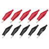 Large Black Red Soft Plastic Coated Testing Probe Test Clips 10Pcs Metal Clip Crocodile Electrical Clamp view 1