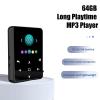 64GB MP3 Player with Bluetooth 5.3, Built-in Speaker, Sound Recording, E-Book, 2.02 Inch Display, Black, Expandable Storage, Long Playtime for Sports and Daily Use view 3