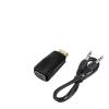 Treayes HDMI-Compatible to Adapter, Support 1080P Full HD, with 3.5mm Cable, .5 AUX Ja-ck, for HDTV, M>oni>tor, Projector, PC Computer(Black with Cable) view 1