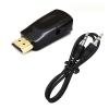 Treayes HDMI-Compatible to Adapter, Support 1080P Full HD, with 3.5mm Cable, .5 AUX Ja-ck, for HDTV, M>oni>tor, Projector, PC Computer(Black with Cable) view 3