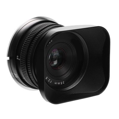 Jectse 35mm F2.5 Manual Focus Lens for Z Full Frame Retro Style Large Aperture 7 Diaphragm with Hood Front Rear Caps