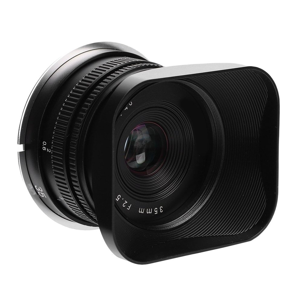 Jectse 35mm F2.5 Manual Focus Lens for Z Full Frame Retro Style Large Aperture 7 Diaphragm with Hood Front Rear Caps