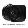 Jectse 35mm F2.5 Manual Focus Lens for Z Full Frame Retro Style Large Aperture 7 Diaphragm with Hood Front Rear Caps view 3