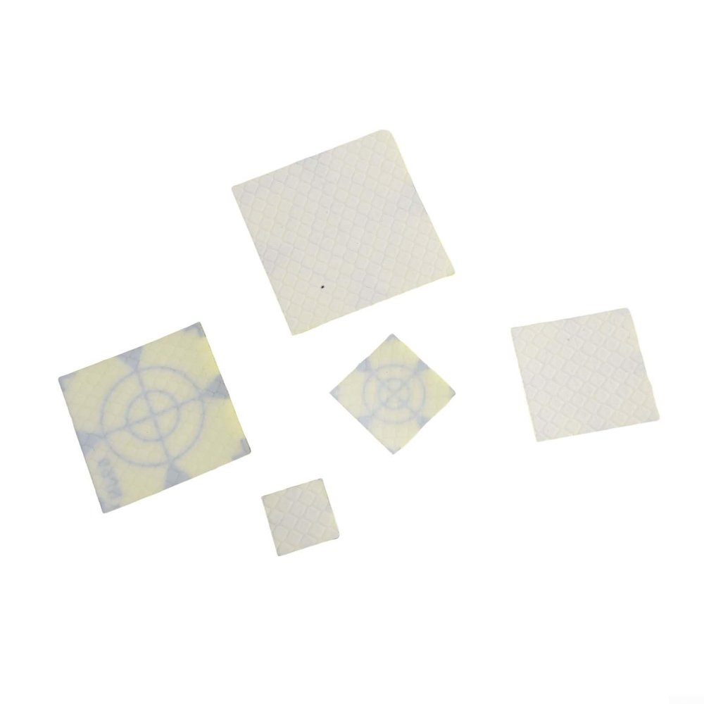 Reflective Aiming Target Sticker for Total Station - 60x60mm Measuring Target, 100 PCS with 5 Sizes (20-60mm), Green/White for Construction, Bridge and Tunnel Engineering(A)