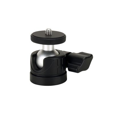 VBESTLIFE Mini Ball Head, Aluminum Alloy 360 Rotating Swivel with Quick Release Knob, for DSLR Camera Action Camera LED Light Microphone (Black)
