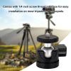 VBESTLIFE Mini Ball Head, Aluminum Alloy 360 Rotating Swivel with Quick Release Knob, for DSLR Camera Action Camera LED Light Microphone (Black) view 2