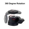 VBESTLIFE Mini Ball Head, Aluminum Alloy 360 Rotating Swivel with Quick Release Knob, for DSLR Camera Action Camera LED Light Microphone (Black) view 3