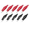 Medium Black Red Soft Plastic Coated Testing Probe Test Clips 10Pcs Metal Clip Crocodile Electrical Clamp view 1