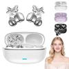 2026 New Clip-On Open-Ear Headphones  Wireless Bluetooth Earbuds with Ai Noise Cancelling, Rhinestone Decor & Water Resistant, 144+ Languages,for Workouts & Commuting (White, Regular Version) view 1