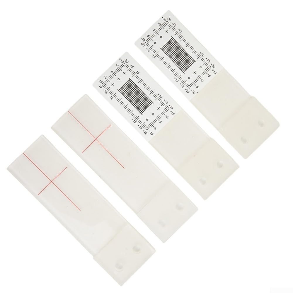 Analog Crack Scale for Wall and Corner Crack - Horizontal Vertical Crack with 2 Set Monitors and 8 Screws, Plastic Crack Width Gauge for DIY Wall Inspection