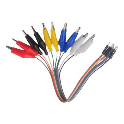 10PCS Clips Double-Ended Crocodile Cable 20CM 30CM Jumper Wire Test Leads