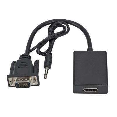 Treayes 1080P HD to with 3.5mm Audio Cable to Hd Adapter for PCProjector P;S/4 to HDTV Video Converter