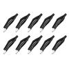 Large Black Red Soft Plastic Coated Testing Probe Test Clips 10Pcs Metal Clip Crocodile Electrical Clamp view 1
