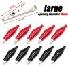 Large Black Red Soft Plastic Coated Testing Probe Test Clips 10Pcs Metal Clip Crocodile Electrical Clamp view 2