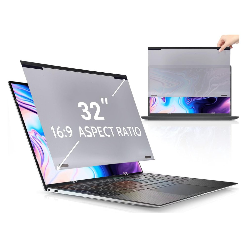 ASHATA Laptop Privacy Screen, 16:9 Aspect Privacy Filter Screen Protector Blue Light Blocker Eye Protection Blue Light Blocking Film for Desktop Computer (32inch)