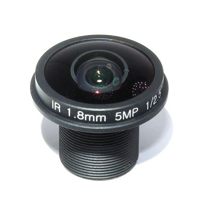 5MP Fisheye HD Lens 1.8mm M12 180 Degree Wide Viewing Angle F2.0 1/2.5"