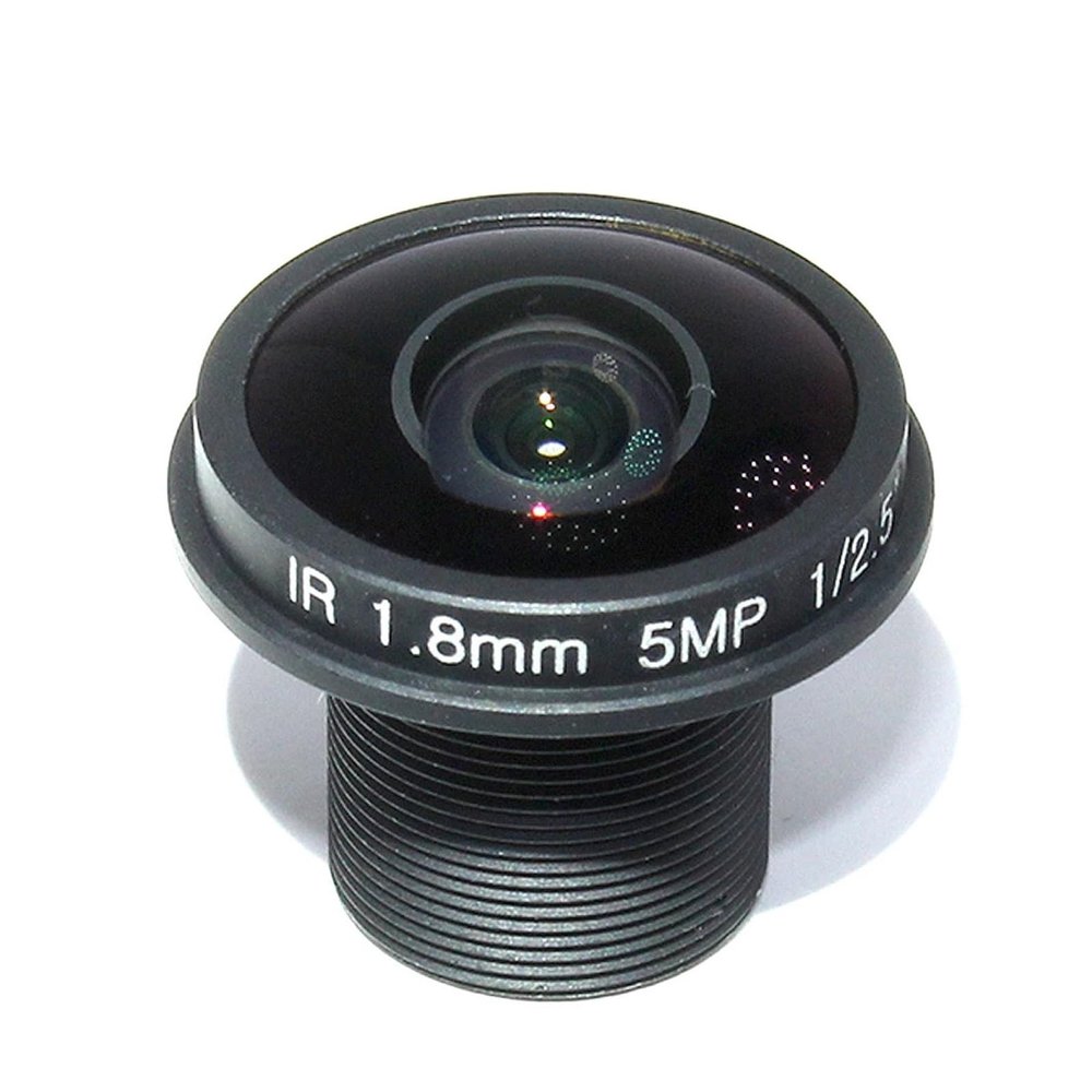 5MP Fisheye HD Lens 1.8mm M12 180 Degree Wide Viewing Angle F2.0 1/2.5"