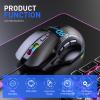Docooler RGB Gaming Mouse with 7 Lighting Effects, 9 Programmable Buttons, 12000 DPI, Ergonomic Design Wired Mouse for PC Gaming view 2