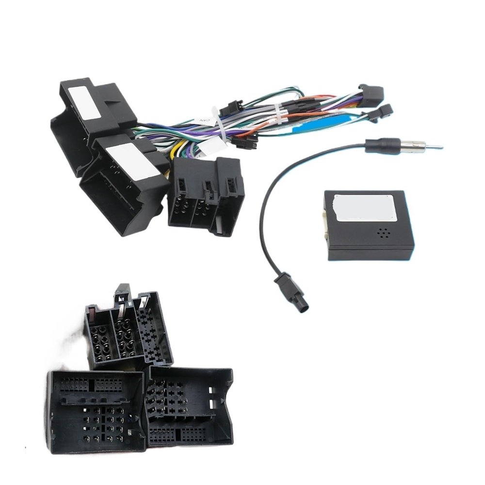 Box Adaptor Decoder Compatible With Benz B200 W169 W245 W164 R-Class W220 W203 C209 Vito SLK With 16Pin Power Wiring Harness Cable(Canbus With Cable)