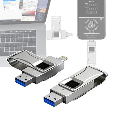 3.0 Encrypted Flash Drive,Fingerprint Encrypted USB Drive, for Data Storage,Up to 64 Fingerprint ID,for IP-ad/IP-Hone/Android, 64GB-1TB USB Flash Drive 512GB