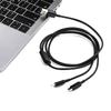 USB-A to Type-C Charging Cable, 15W, 1.2m Length, Dual Simultaneous Charging, Black view 2