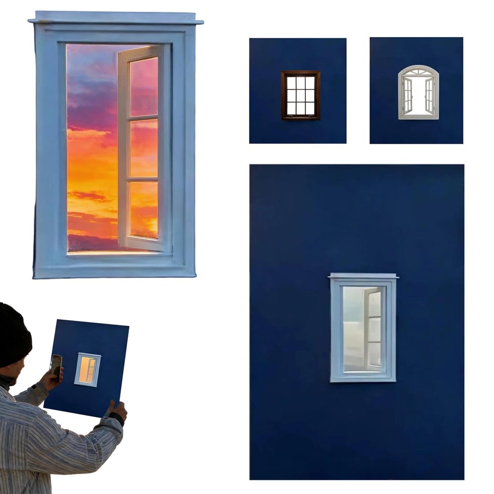 Creative Window Photograph Props, Take The World in a Frame, Travel Photos Viewfinder, Shot Creator, Fresh Perspective for Travel, Party, Landscape, Unique Record Capture Stunning Photo (A)